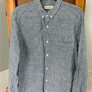 Everlane Men's Gray Striped Button Down Shirt